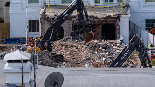 White House East Room Demolition Continues For Trump Ballroom Construction 