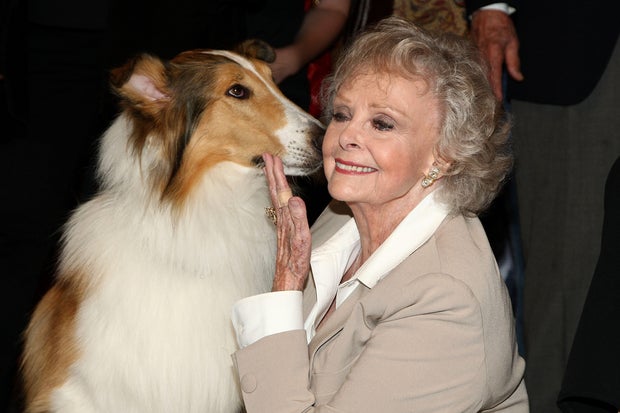 June Lockhart at a ceremony