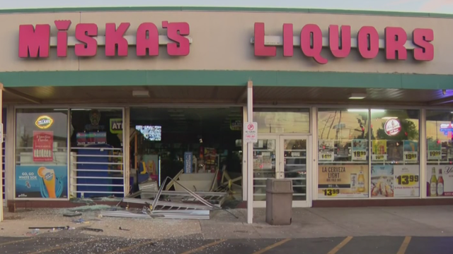 Blue police lights on a car 