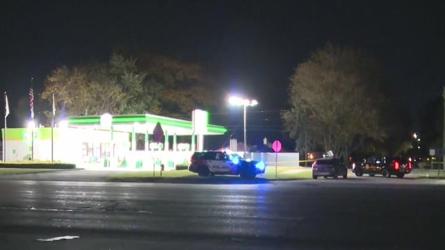 Flashing lights on top of police patrol car