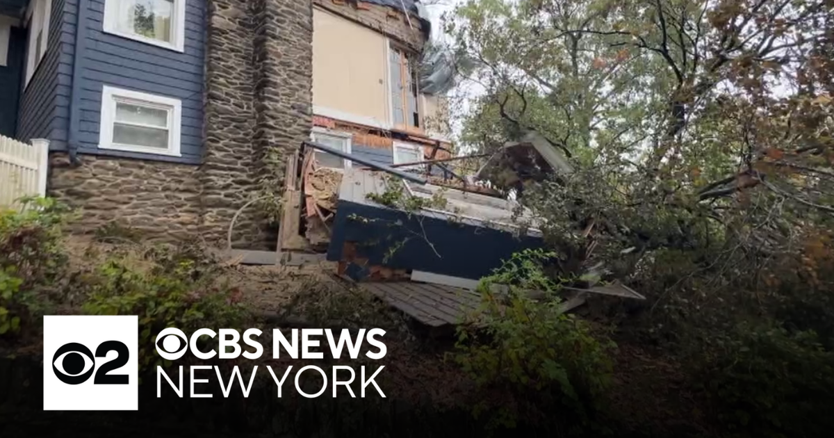 Storm takes down trees in Yonkers and the Bronx - CBS New York
