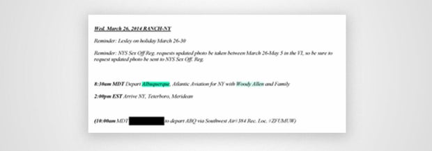 Epstein calendar entry 