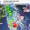 Hurricane Melissa hurrying away from Bermuda. Maps show its forecast path.