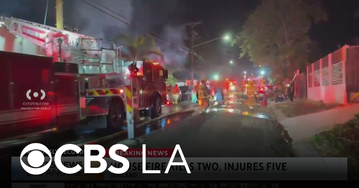 2 dead, 5 injured after fire breaks out at Sunland home - CBS Los Angeles