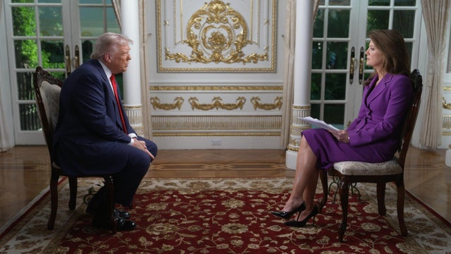 President Trump and Norah O'Donnell 