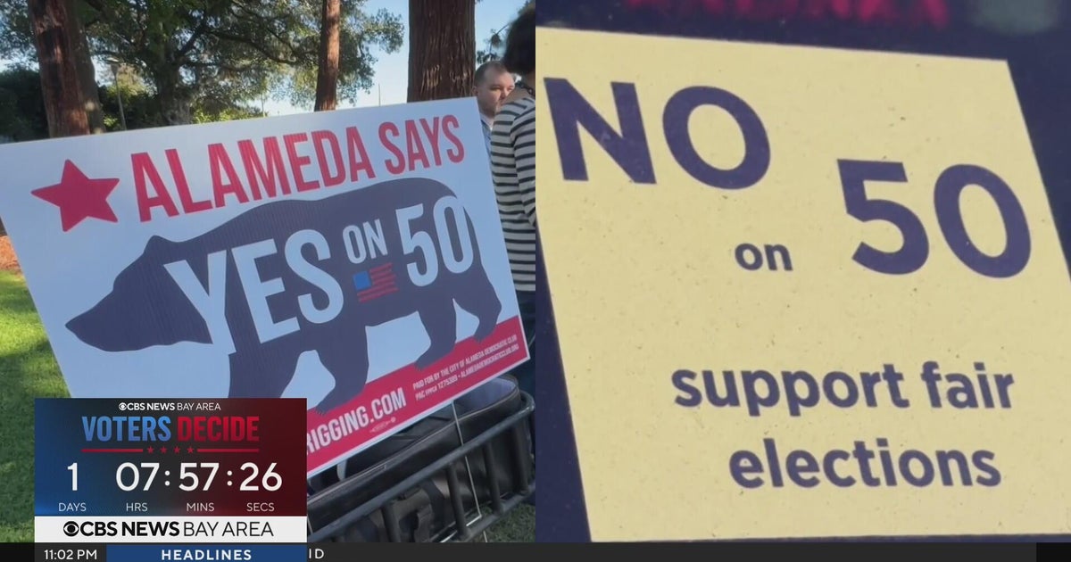 Last-minute push for votes on Prop. 50 in the Bay Area - CBS San Francisco