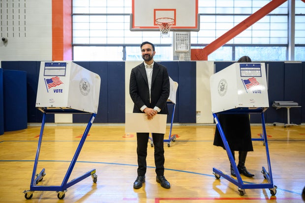 Mayoral Candidate Zohran Mamdani Speaks To The Media After Voting On Election Day