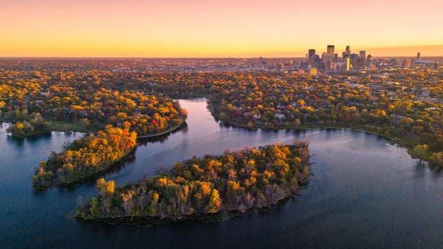 golden hour yellow colors fall minneapolis 