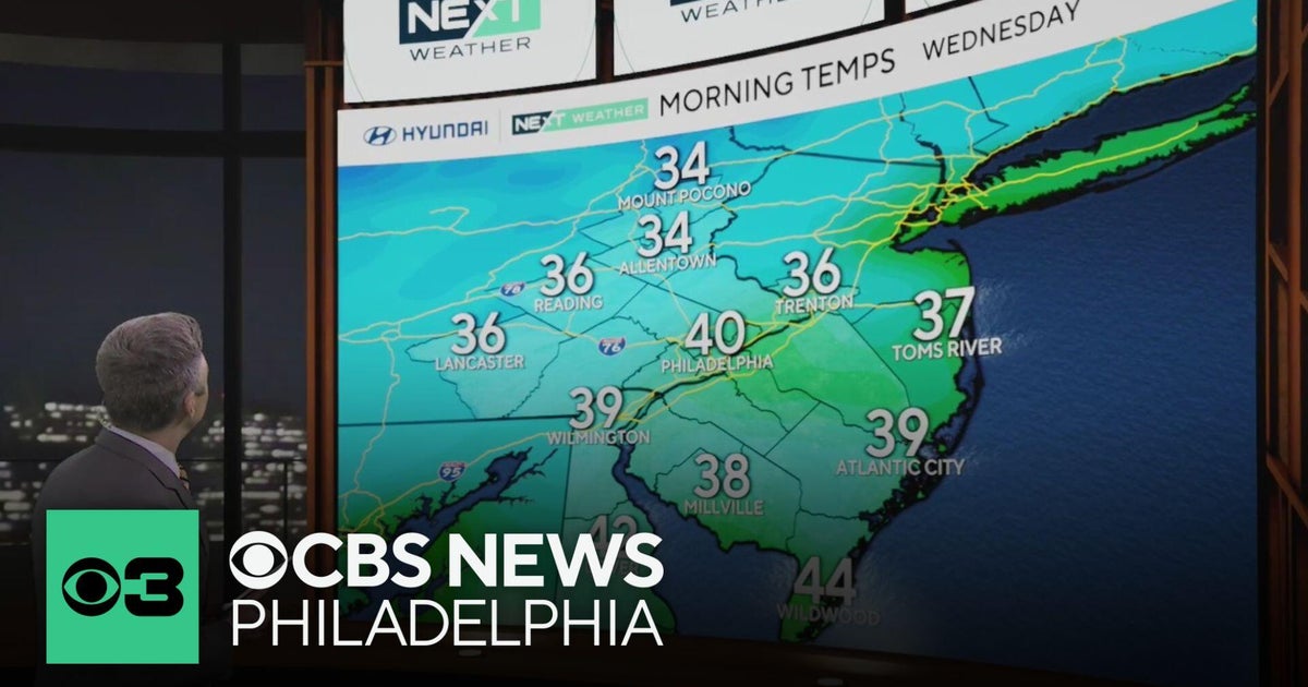 Cool Tuesday night in Philadelphia region, windy Wednesday - CBS ...