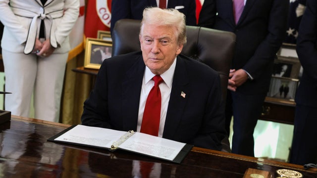 U.S. President Trump makes an announcement from the Oval Office, at the White House in Washington 