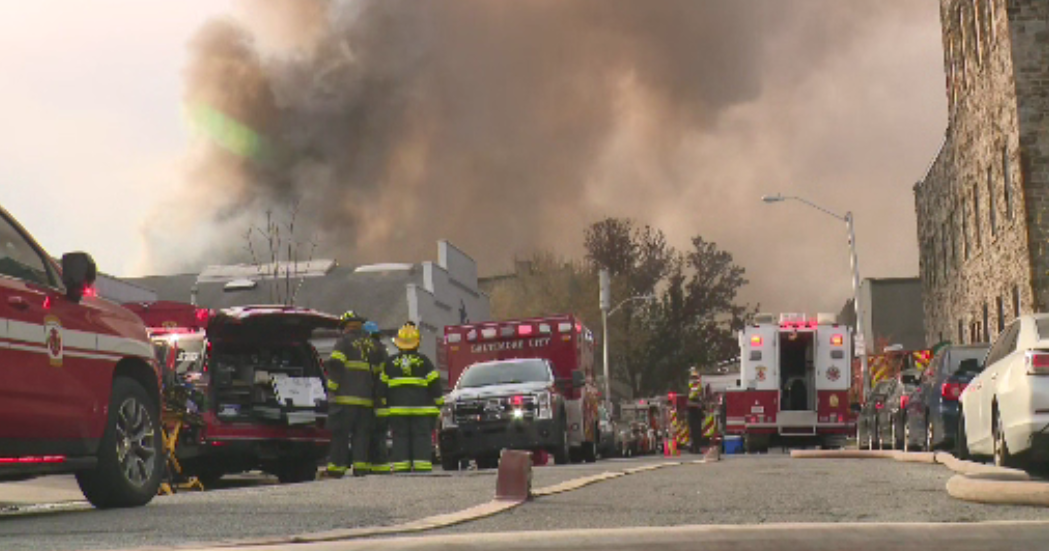 4-alarm fire reported at warehouse in Baltimore's Remington neighborhood