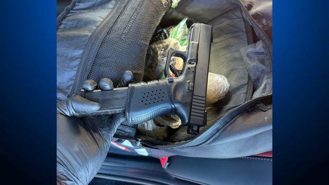 San Mateo police traffic stop machine gun 