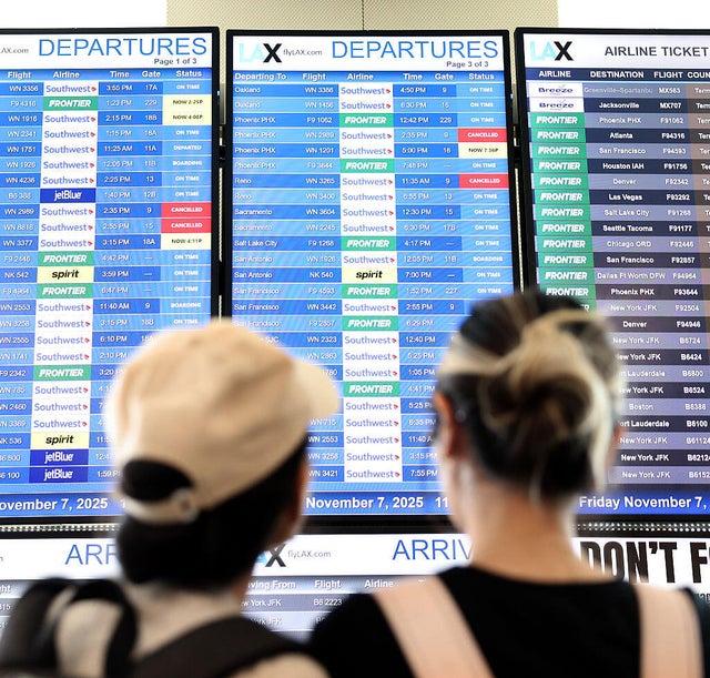 LAX, Los Angeles International Airport, travelers, government shutdown, reduction in flights, Federal Aviation Administation.