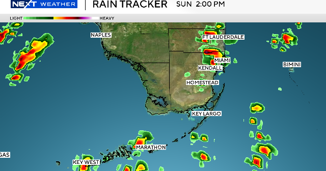 Rainy Sunday afternoon expected across South Florida ahead of Tuesday’s arctic-fueled cold front