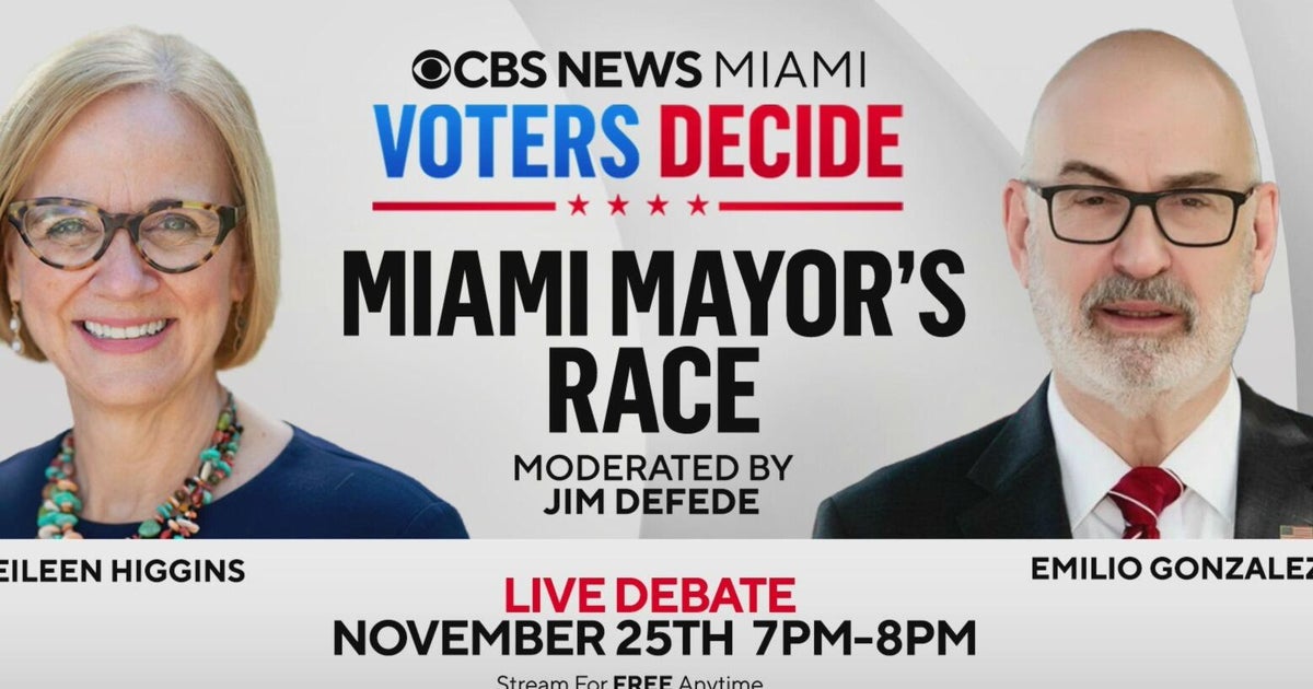 Miami mayoral candidates to face off in CBS News Miami debate