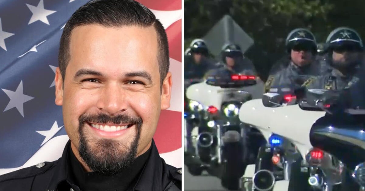 Memorial service honors fallen Miami Beach police officer David Cajuso at Hard Rock Stadium