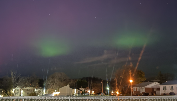 The northern lights seen in Carney, Maryland, on Nov. 11, 2025.