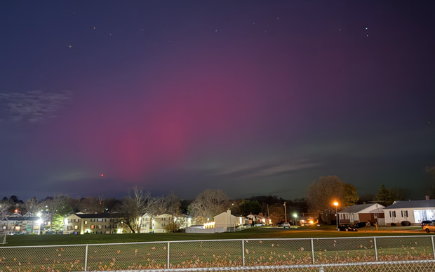 The northern lights seen in Carney, Maryland on Nov. 11, 2025.