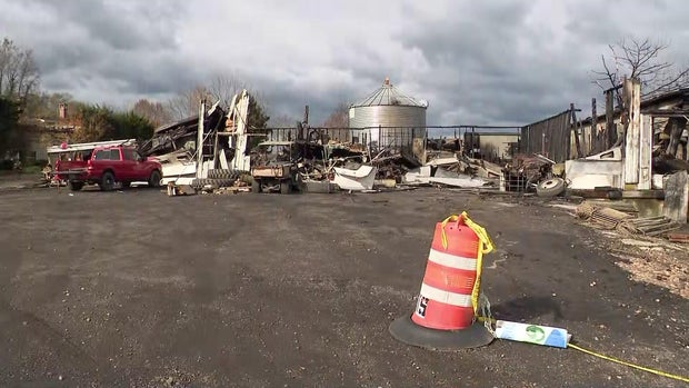 Barn destroyed by fire 