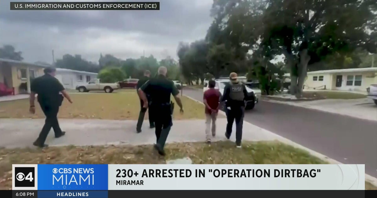 Over 230 people arrested and deported in South Florida ICE bust - CBS Miami
