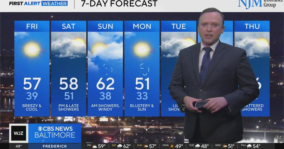 Rain chances move into Maryland this weekend - CBS Baltimore