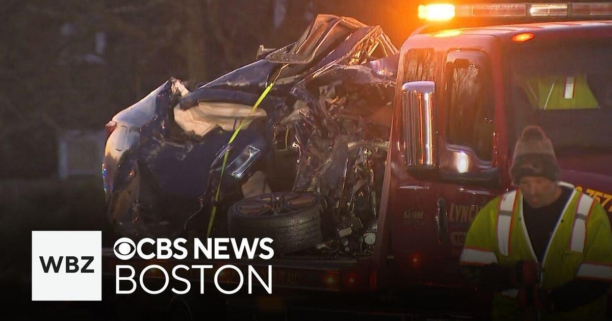 1 dead, 3 seriously hurt after car, box truck crash in Brockton - CBS ...