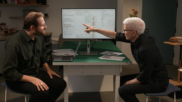 Joshua Batson and Anderson Cooper 