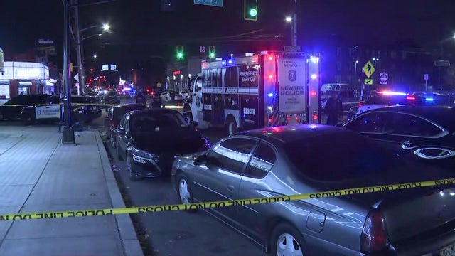 Police presence on Chancellor Avenue in Newark, New Jersey 