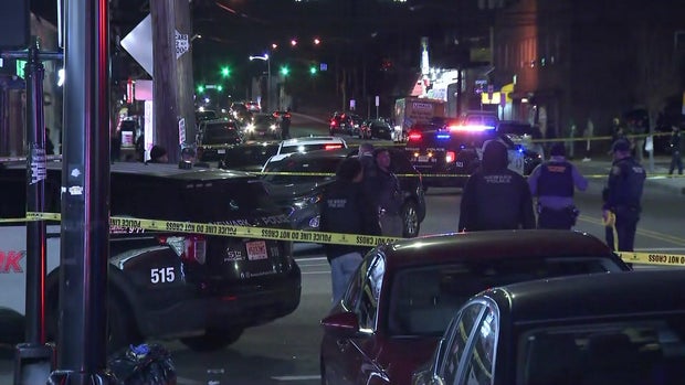 Police presence on Chancellor Avenue in Newark, New Jersey
