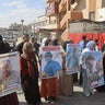 Families of detained Palestinian medical workers protest in Khan Yunis 