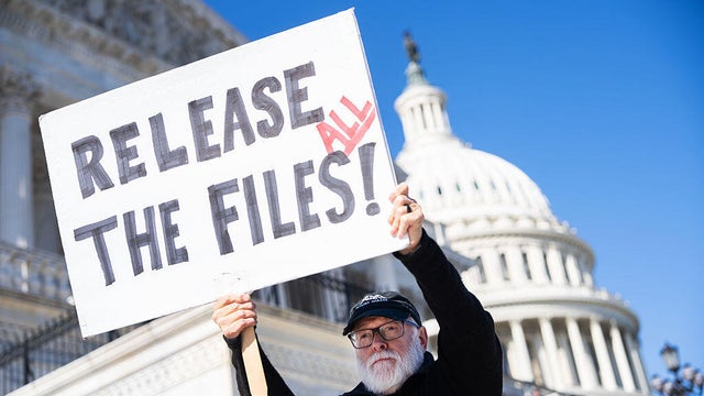 Reps. Ro Khanna, Democrat of California, speaks alongside, Thomas Massie, Republican of Kentucky and Marjorie Taylor Greene, Republican of Georgia, during a press conference on the "Epstein Files Transparency Act" at the U.S. Capitol on Nov. 18, 2025. 