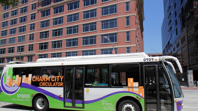 Baltimore's Charm City Circulator bus Maryland 