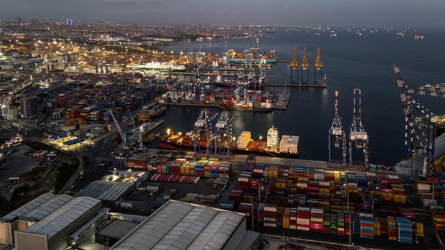 (EDITORS NOTE: Image taken with drone)  General view of 