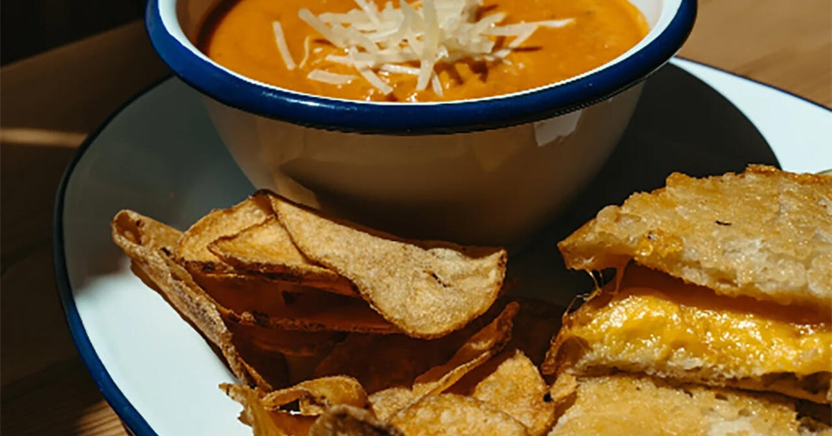 Recipe: Grilled Cheese and Tomato Soup, from The Villager Cafe