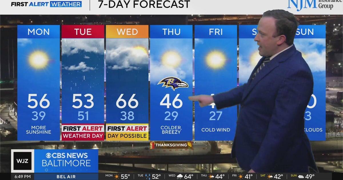 More sunshine to start the workweek in Maryland