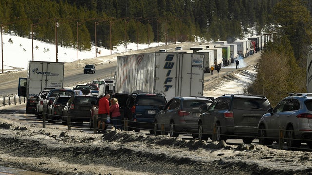 High winds cause havoc in along I-70 near Georgetown, Colorado. 