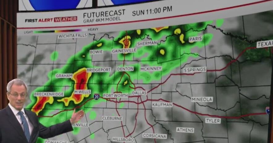 Waves of heavy rain Sunday night into Monday in North Texas - CBS Texas