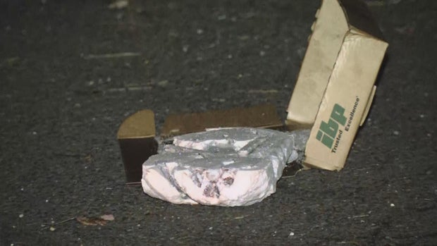 Frozen beef left scattered outside tractor trailer in Northeast Philadelphia