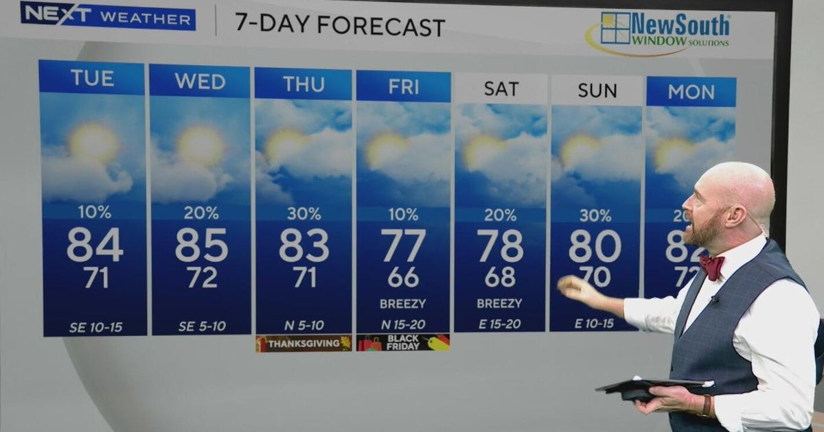 Showers, storms to move into South Florida as Thanksgiving approaches