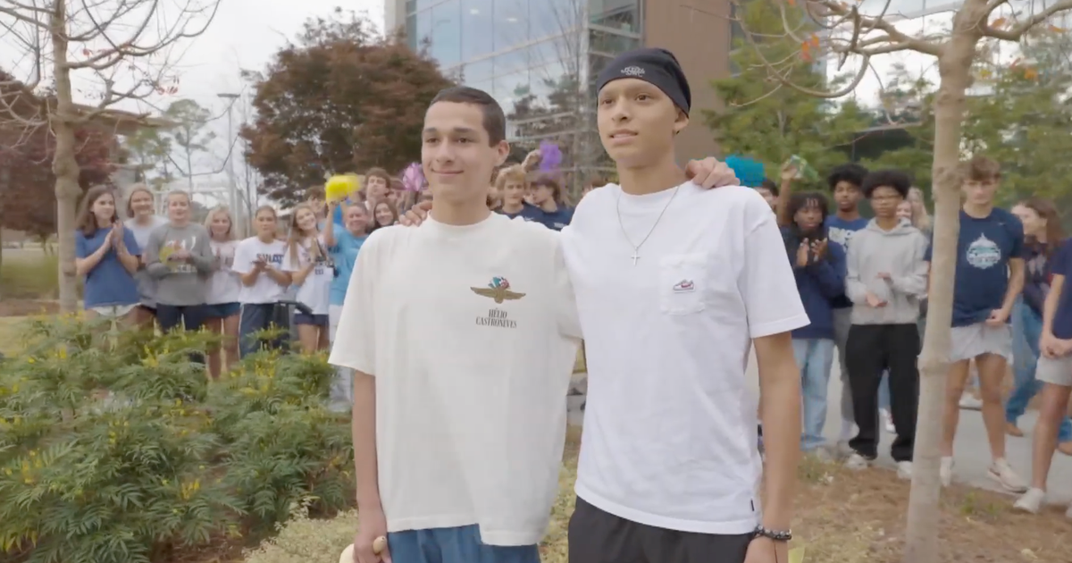 Two Atlanta teens ring end-of-treatment bell together after months of battling cancer