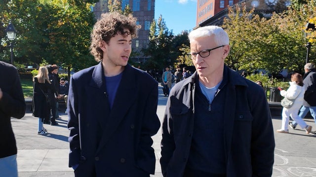 Polymarket founder and CEO Shayne Coplan and Anderson Cooper 