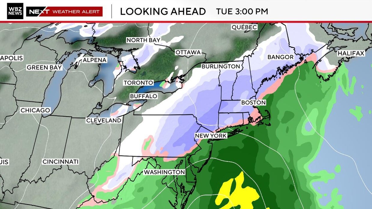 Widespread snow is expected in Massachusetts Tuesday - CBS Boston
