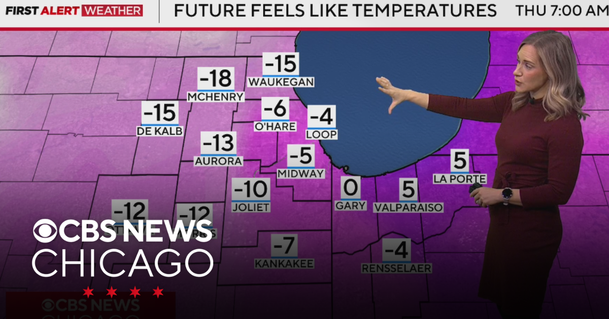 Wind chills as low as -20 degrees on Thursday - CBS Chicago