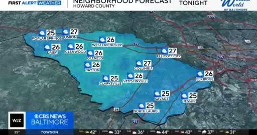 Cold weather expected in Maryland next week - CBS Baltimore