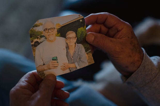 Nellie Betancourt, shown in a photo with her husband, Gabe