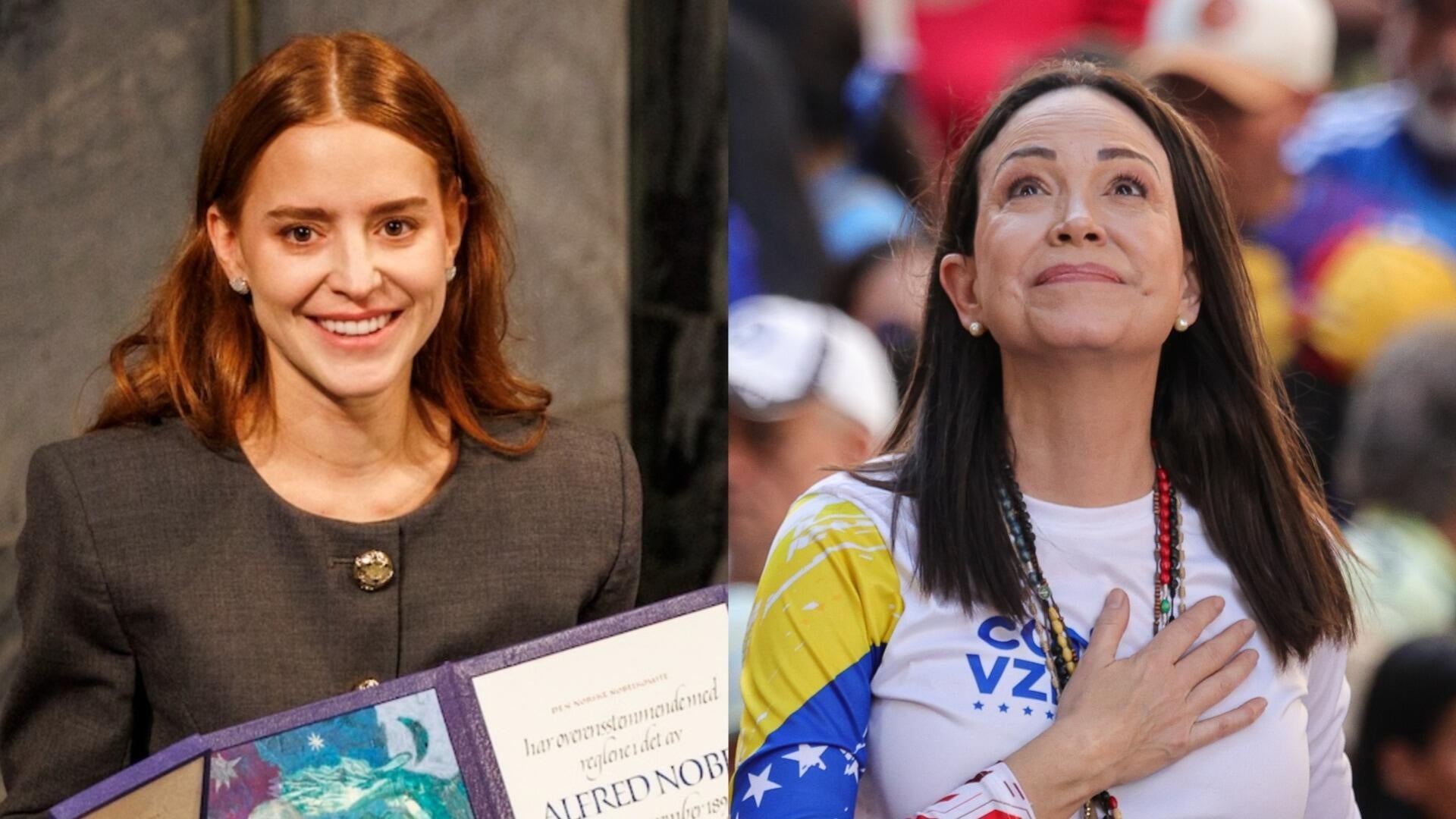 Maria Corina Machado's daughter accepts Nobel Peace Prize on her mom's behalf