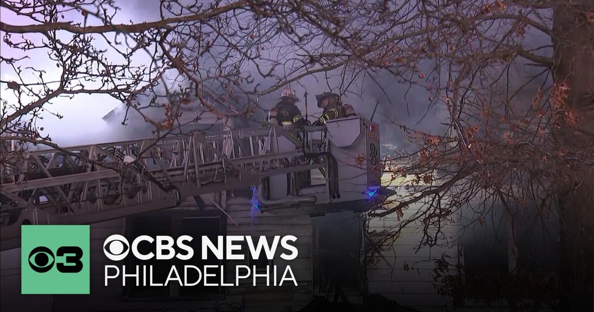 Crews battling house fire in Penndel, Pennsylvania Thursday morning