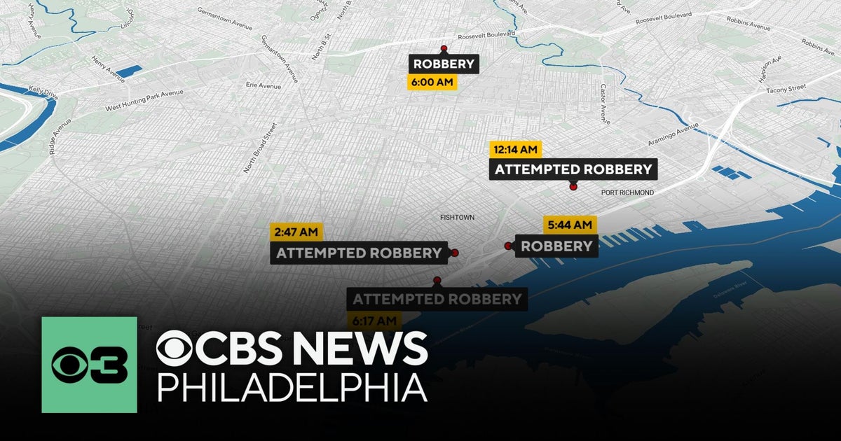 Philadelphia police investigating string of early-morning robberies