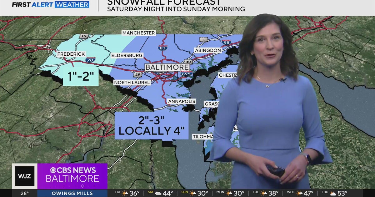Chance of heavy snow in the forecast for Maryland this weekend - CBS ...