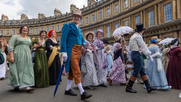 Grand Regency Costumed Promenade Marks Jane Austen's 250th Anniversary Year Of Her Birth